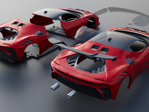 Ferrari SF90 XX 3D Print Model