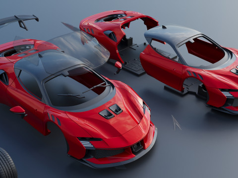 Ferrari SF90 XX 3D Print Model