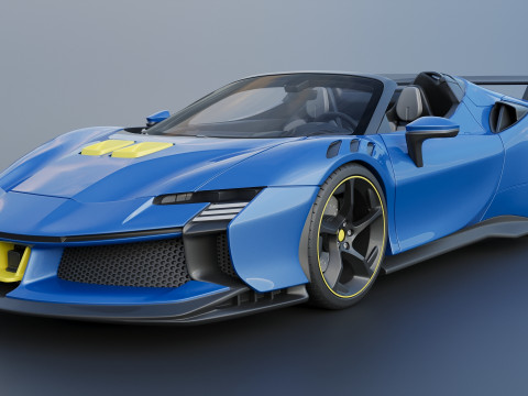Ferrari SF90 XX Spider Model Cetak 3D