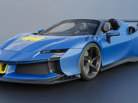 Ferrari SF90 XX Spider 3D Print Model