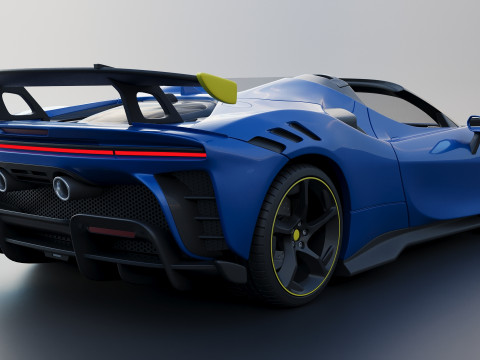 Ferrari SF90 XX Spider Model Cetak 3D