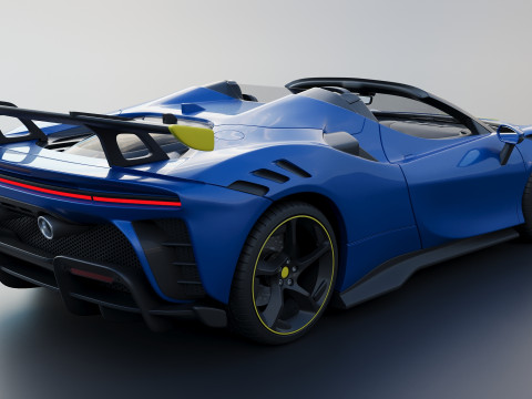 Ferrari SF90 XX Spider Model Cetak 3D