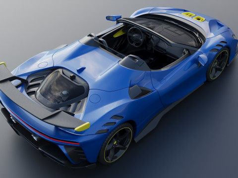 Ferrari SF90 XX Spider Model Cetak 3D