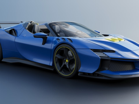 Ferrari SF90 XX Spider Model Cetak 3D