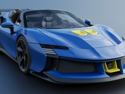 Ferrari SF90 XX Spider Model Cetak 3D