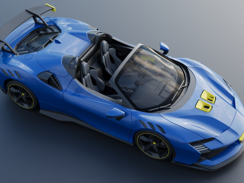 Ferrari SF90 XX Spider Model Cetak 3D