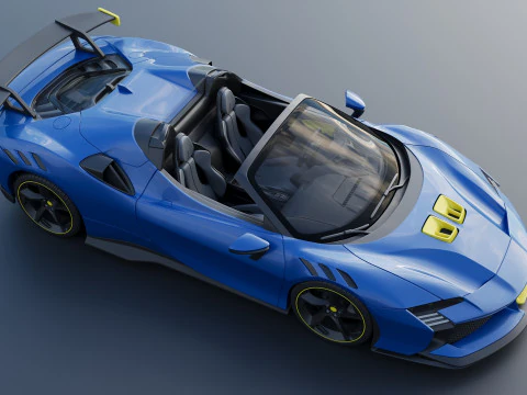 Ferrari SF90 XX Spider 3D Print Model