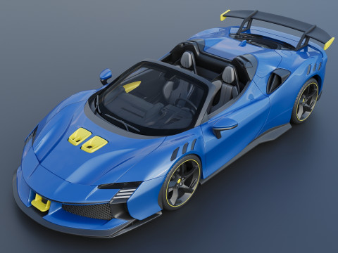 Ferrari SF90 XX Spider Model Cetak 3D