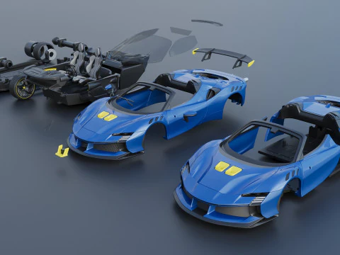 Ferrari SF90 XX Spider 3D Print Model