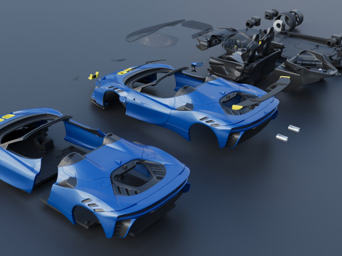 Ferrari SF90 XX Spider Model Cetak 3D