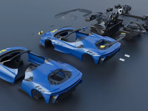 Ferrari SF90 XX Spider 3D Print Model