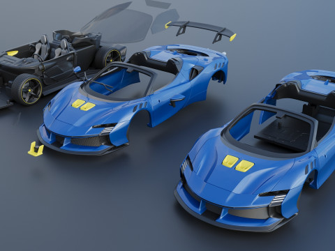 Ferrari SF90 XX Spider Model Cetak 3D