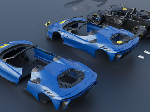 Ferrari SF90 XX Spider Model Cetak 3D