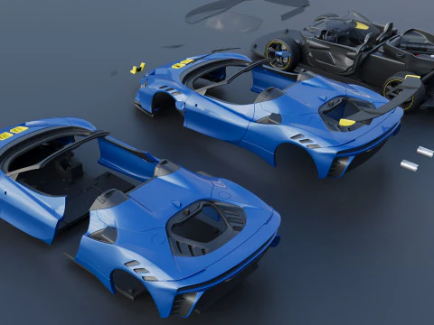 Ferrari SF90 XX Spider 3D Print Model