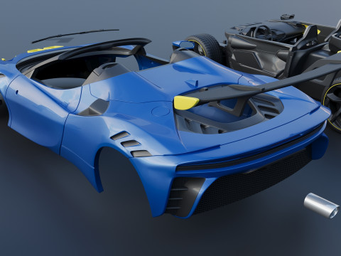 Ferrari SF90 XX Spider Model Cetak 3D