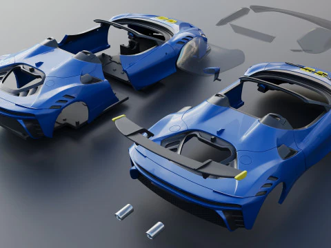 Ferrari SF90 XX Spider 3D Print Model