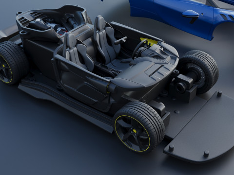 Ferrari SF90 XX Spider Model Cetak 3D