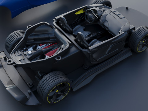 Ferrari SF90 XX Spider Model Cetak 3D