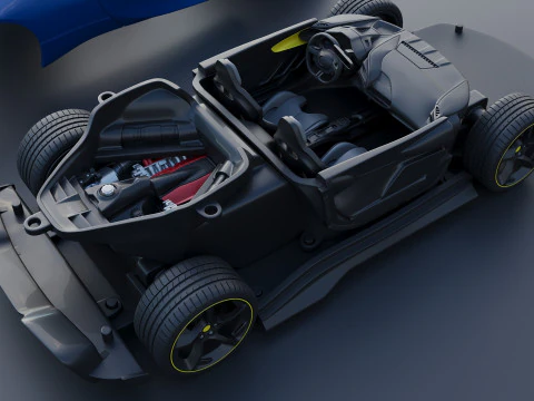 Ferrari SF90 XX Spider 3D Print Model