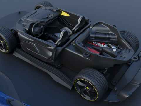 Ferrari SF90 XX Spider Model Cetak 3D