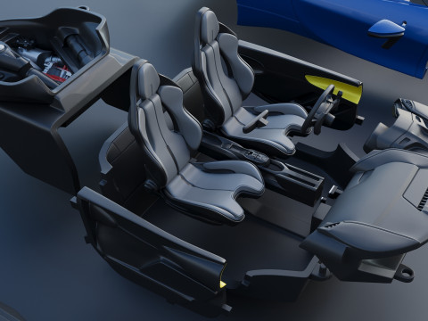 Ferrari SF90 XX Spider Model Cetak 3D