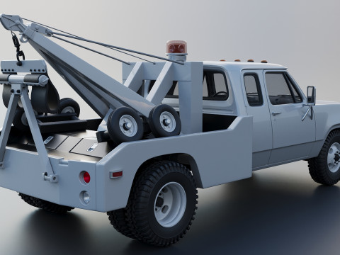 Dodge D300 Wrecker 1977 Model do druku 3D
