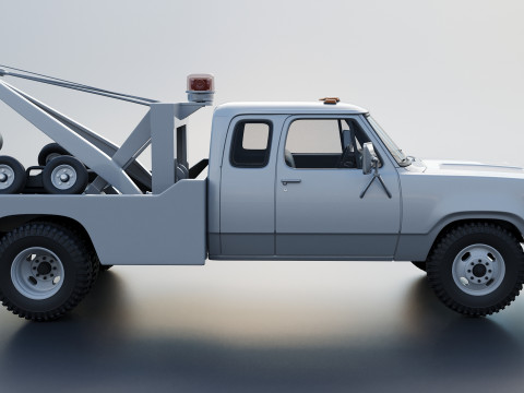 Dodge D300 Wrecker 1977 Model do druku 3D