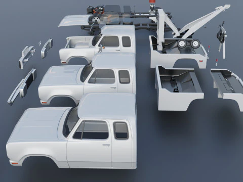 Dodge D300 Wrecker 1977 3D Print Model