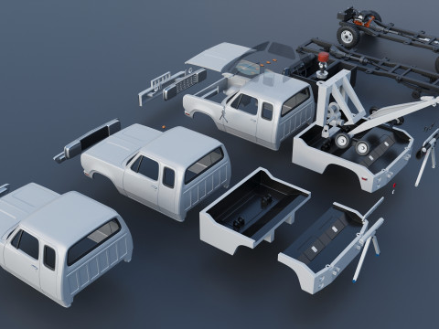 Dodge D300 Wrecker 1977 Model do druku 3D