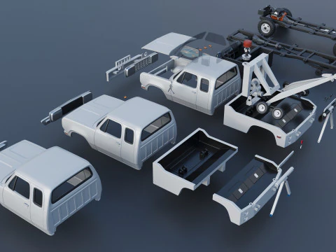 Dodge D300 Wrecker 1977 3D Print Model