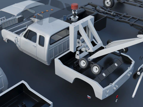 Dodge D300 Wrecker 1977 3D Print Model