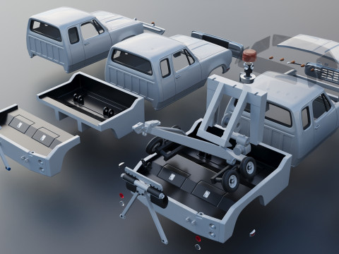 Dodge D300 Wrecker 1977 Model do druku 3D