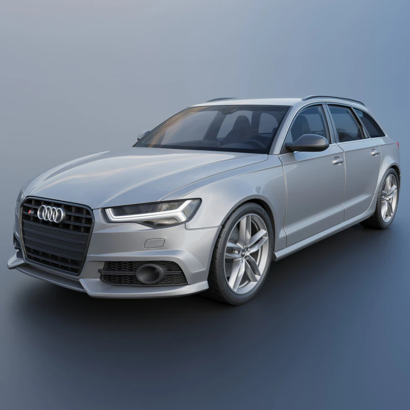 Audi S6 Avant 2016 3D Print Model .c4d .max .obj .3ds .fbx .stl .blend 