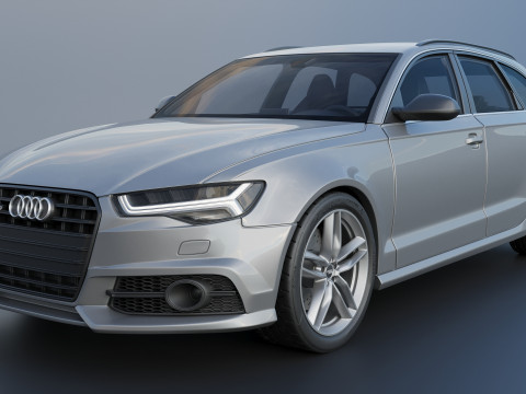 Audi S6 Avant 2016 Modèles 3D en vedette