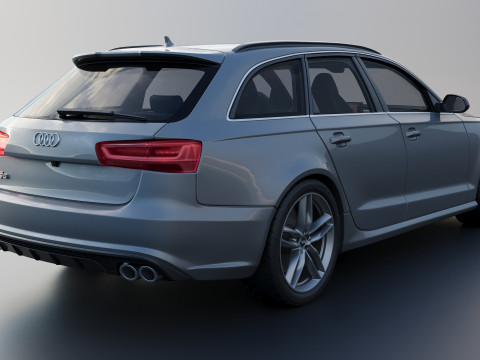 Audi S6 Avant 2016 Modèles 3D en vedette