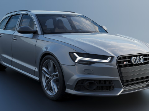 Audi S6 Avant 2016 Modèles 3D en vedette