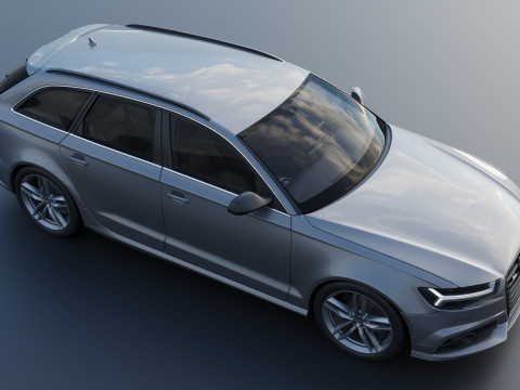 Audi S6 Avant 2016 Modèles 3D en vedette