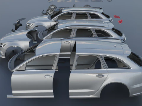 Audi S6 Avant 2016 3D Print Model