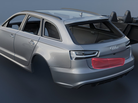 Audi S6 Avant 2016 Modèles 3D en vedette