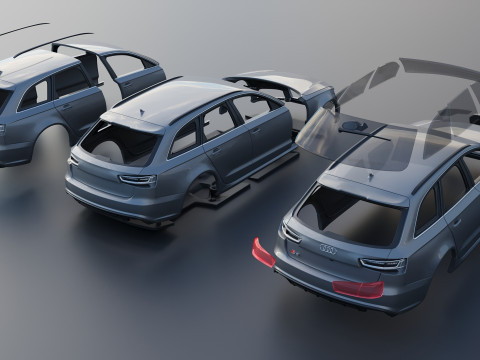 Audi S6 Avant 2016 Modèles 3D en vedette