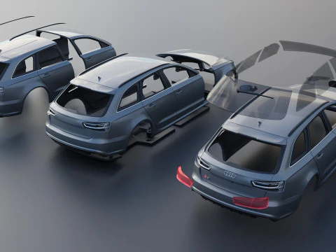 Audi S6 Avant 2016 3D Print Model