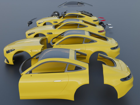 Mercedes-AMG GT43 2025 3D प्रिंट मॉडल