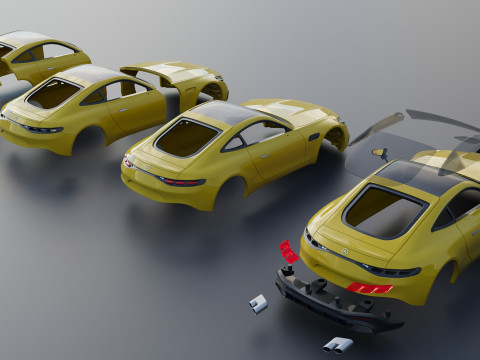 Mercedes-AMG GT43 2025 3D प्रिंट मॉडल