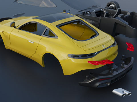 Mercedes-AMG GT43 2025 3D प्रिंट मॉडल