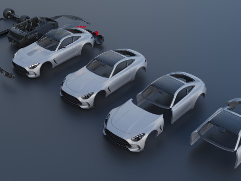 Mercedes AMG GT 63 Coupe 2025 Modello di stampa 3D