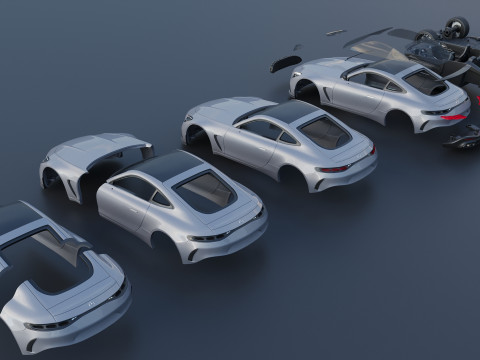Mercedes AMG GT 63 Coupe 2025 Modello di stampa 3D
