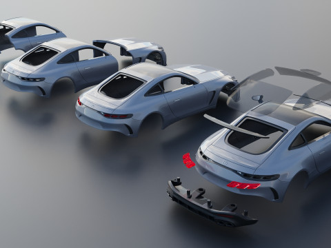 Mercedes AMG GT 63 Coupe 2025 Modello di stampa 3D