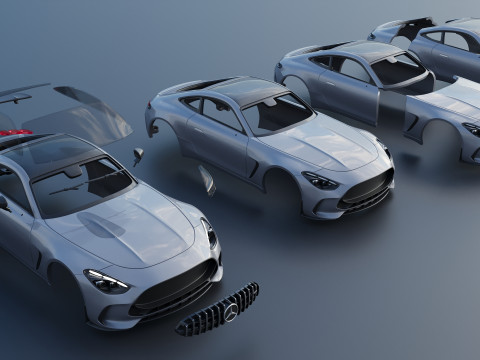 Mercedes AMG GT 63 Coupe 2025 Modello di stampa 3D