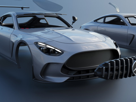 Mercedes AMG GT 63 Coupe 2025 Modello di stampa 3D