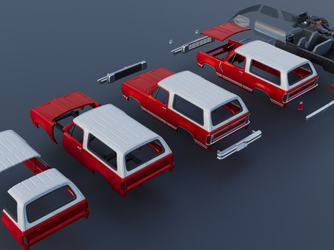 Dodge Ramcharger 1973 3D 프린트 모델